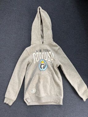 Kids' Gray Pullover Hoodie with New York Graphic